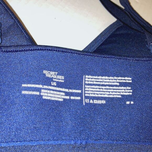 SECRET TREASURES Smoothing Convertible Sports Bra Navy Blue Womens Large - Picture 8 of 10
